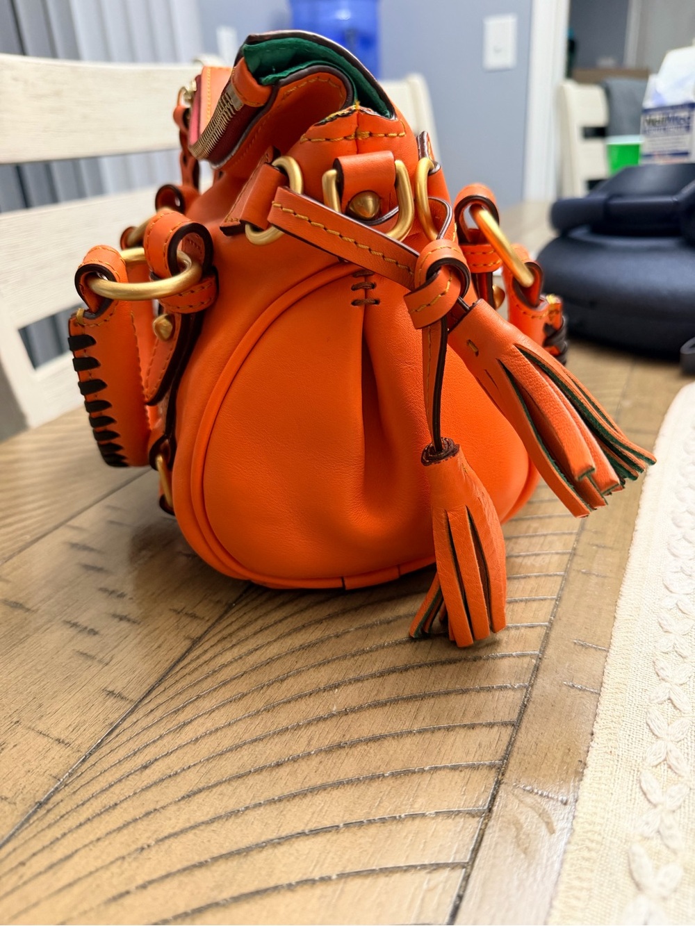 Dooney & Bourke Salmon Leather nano Satchel - Picture 10 of 10